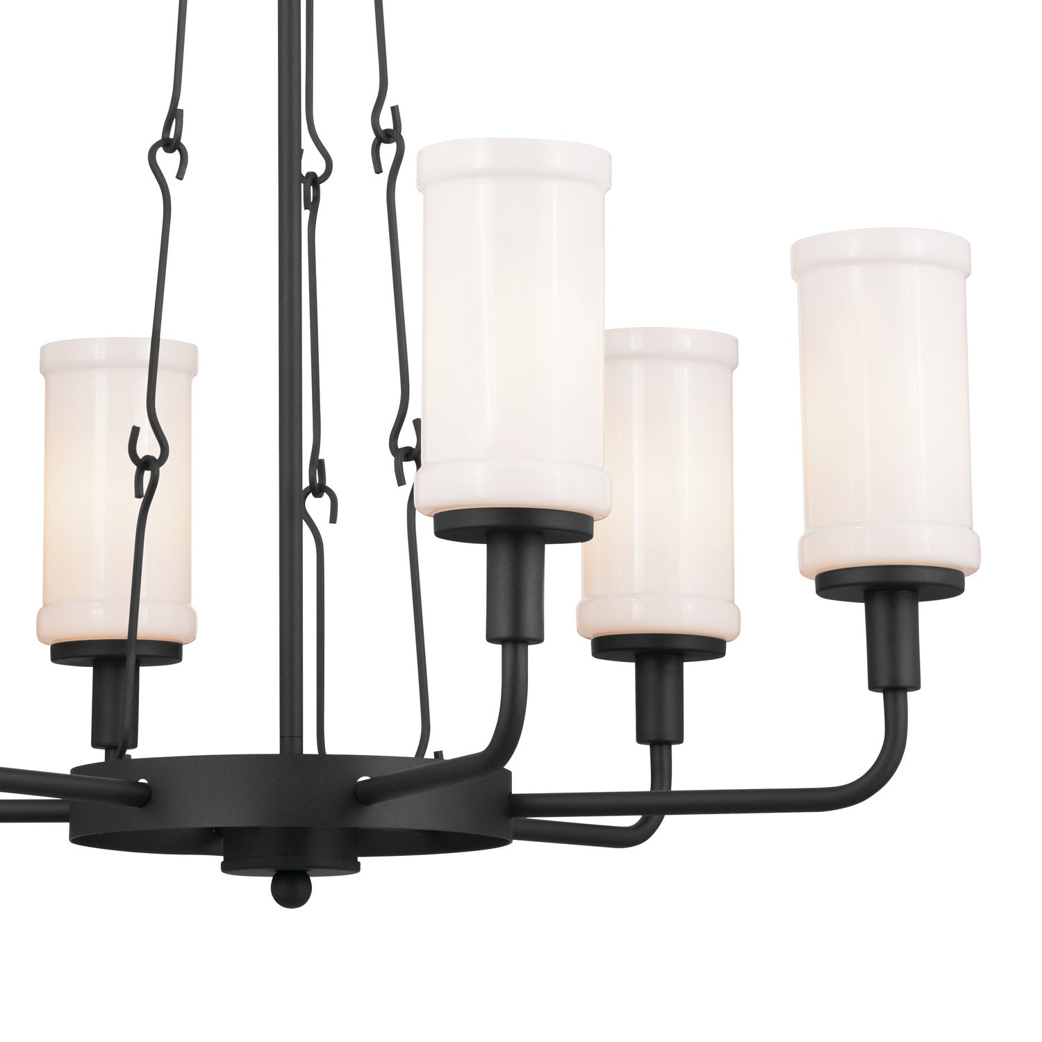 KICHLER 52451BKT Vetivene 29" 6 Light Chandelier Textured Black