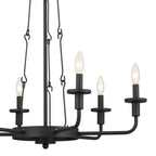 KICHLER 52451BKT Vetivene 29" 6 Light Chandelier Textured Black
