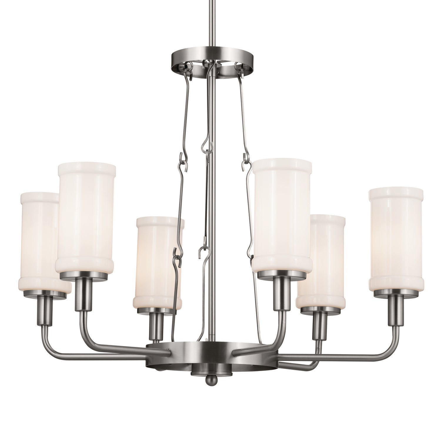 KICHLER 52451CLP Vetivene 29" 6 Light Chandelier Classic Pewter