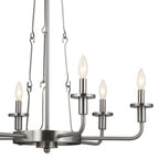 KICHLER 52451CLP Vetivene 29" 6 Light Chandelier Classic Pewter