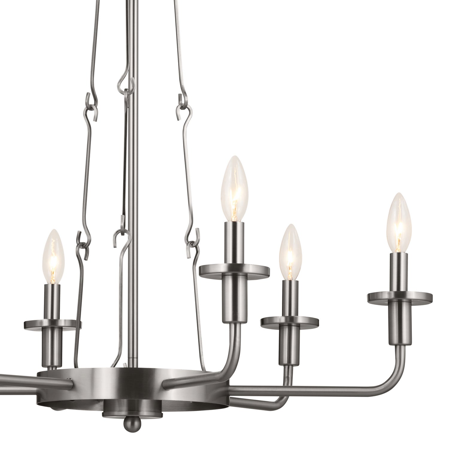 KICHLER 52451CLP Vetivene 29" 6 Light Chandelier Classic Pewter