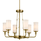 KICHLER 52451NBR Vetivene 29" 6 Light Chandelier Natural Brass