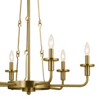 KICHLER 52451NBR Vetivene 29" 6 Light Chandelier Natural Brass