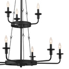 KICHLER 52452BKT Vetivene 40" 9 Light Chandelier Textured Black