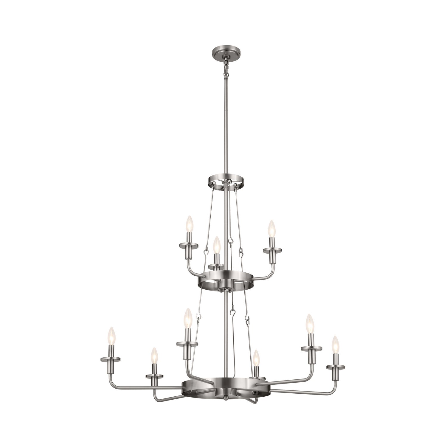 KICHLER 52452CLP Vetivene 40" 9 Light Chandelier Classic Pewter