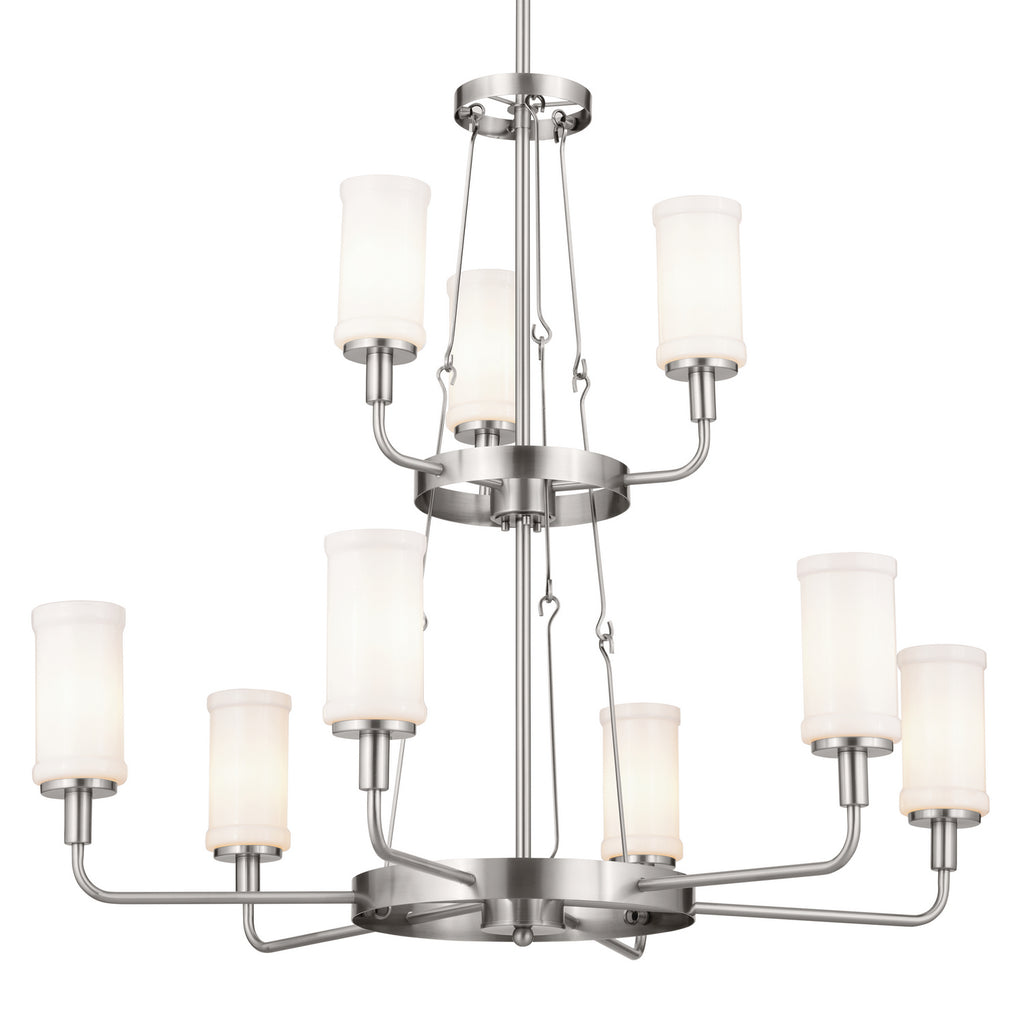 KICHLER 52452CLP Vetivene 40" 9 Light Chandelier Classic Pewter