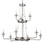 KICHLER 52452CLP Vetivene 40" 9 Light Chandelier Classic Pewter