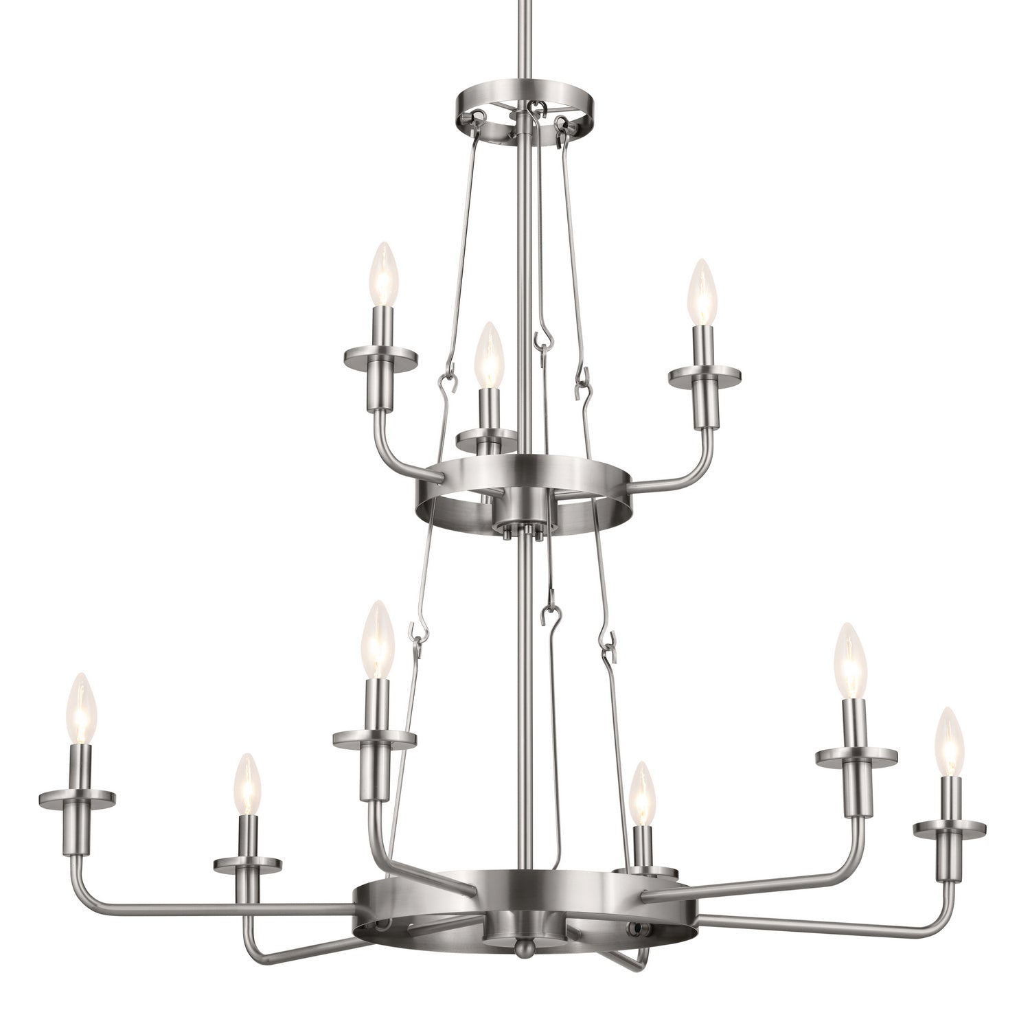 KICHLER 52452CLP Vetivene 40" 9 Light Chandelier Classic Pewter