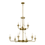 KICHLER 52452NBR Vetivene 40" 9 Light Chandelier Natural Brass
