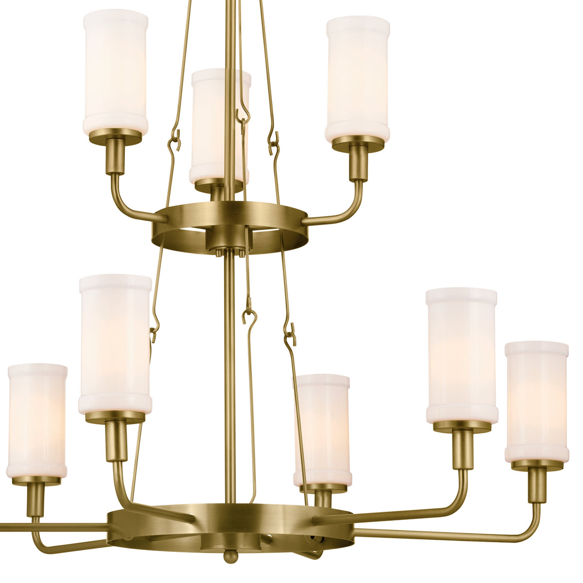 KICHLER 52452NBR Vetivene 40" 9 Light Chandelier Natural Brass