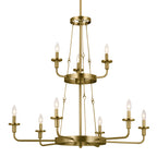 KICHLER 52452NBR Vetivene 40" 9 Light Chandelier Natural Brass