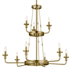KICHLER 52452NBR Vetivene 40" 9 Light Chandelier Natural Brass