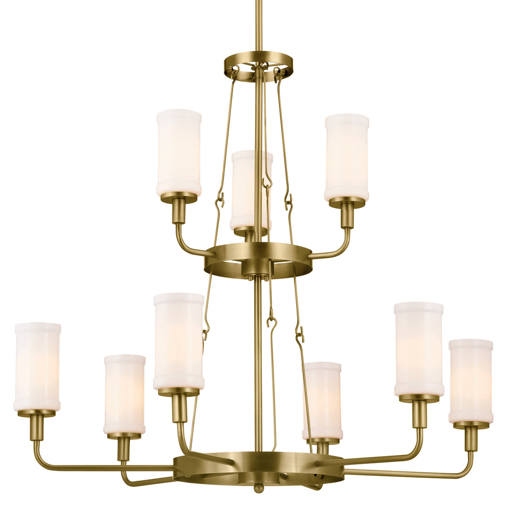 KICHLER 52452NBR Vetivene 40" 9 Light Chandelier Natural Brass