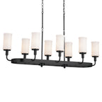KICHLER 52453BKT Vetivene 46.5" 8 Light Linear Chandelier Textured Black