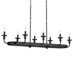 KICHLER 52453BKT Vetivene 46.5" 8 Light Linear Chandelier Textured Black