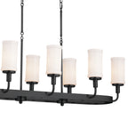 KICHLER 52453BKT Vetivene 46.5" 8 Light Linear Chandelier Textured Black