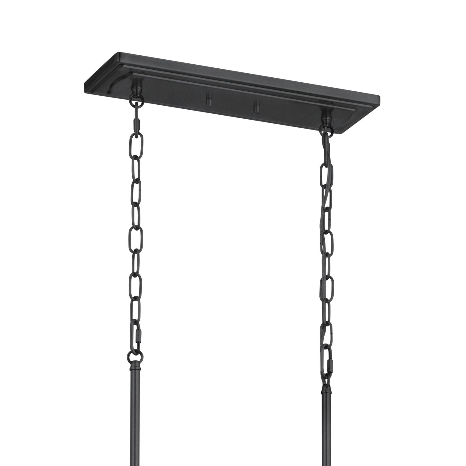 KICHLER 52453BKT Vetivene 46.5" 8 Light Linear Chandelier Textured Black