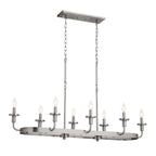 KICHLER 52453CLP Vetivene 46.5" 8 Light Linear Chandelier Classic Pewter