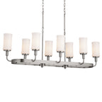 KICHLER 52453CLP Vetivene 46.5" 8 Light Linear Chandelier Classic Pewter