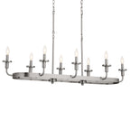 KICHLER 52453CLP Vetivene 46.5" 8 Light Linear Chandelier Classic Pewter