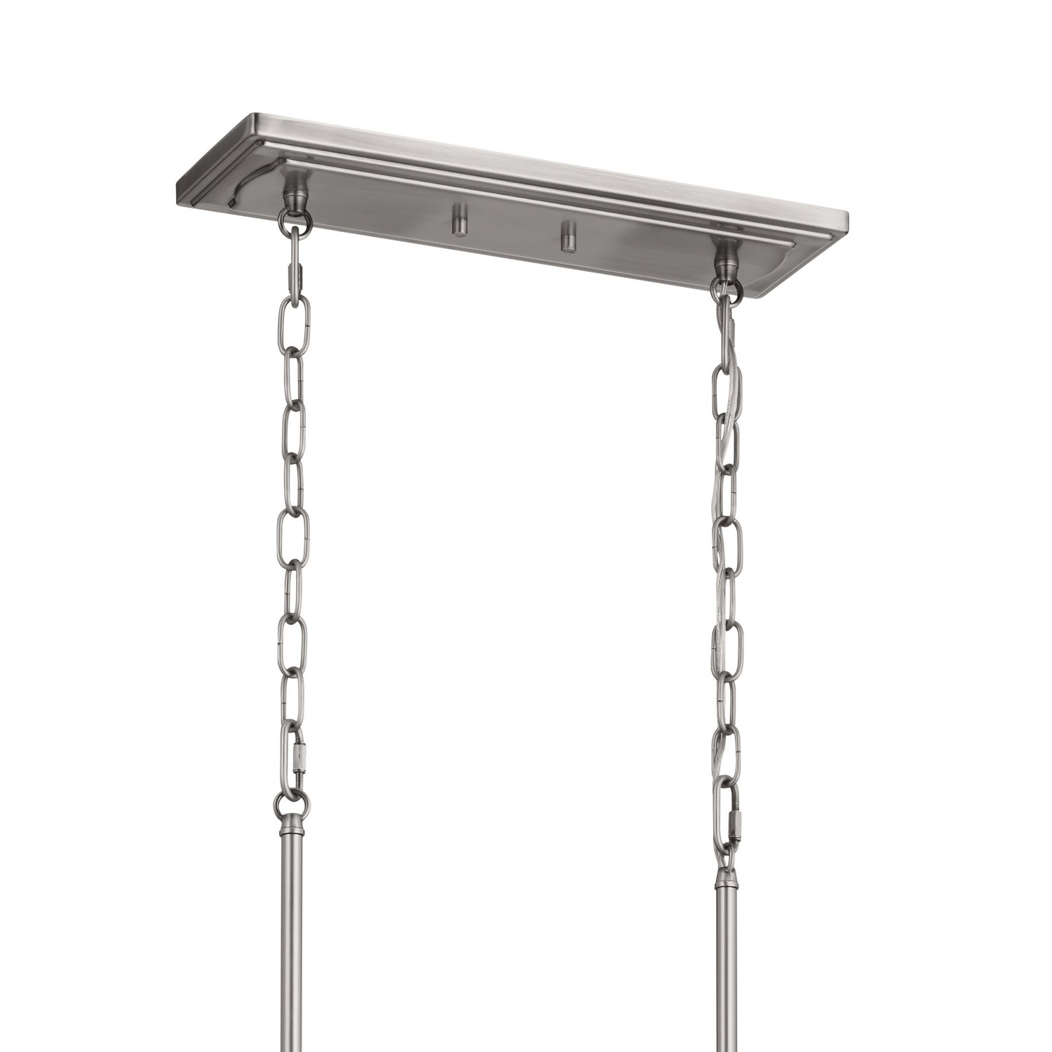 KICHLER 52453CLP Vetivene 46.5" 8 Light Linear Chandelier Classic Pewter