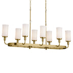 KICHLER 52453NBR Vetivene 46.5" 8 Light Linear Chandelier Natural Brass