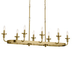 KICHLER 52453NBR Vetivene 46.5" 8 Light Linear Chandelier Natural Brass