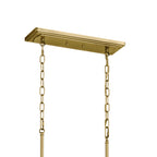 KICHLER 52453NBR Vetivene 46.5" 8 Light Linear Chandelier Natural Brass