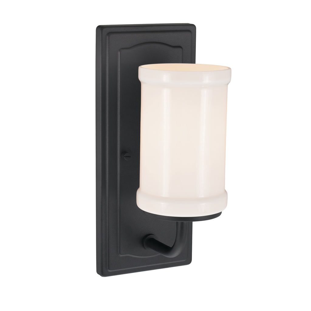 KICHLER 52454BKT Vetivene 12" 1 Light Wall Sconce Textured Black