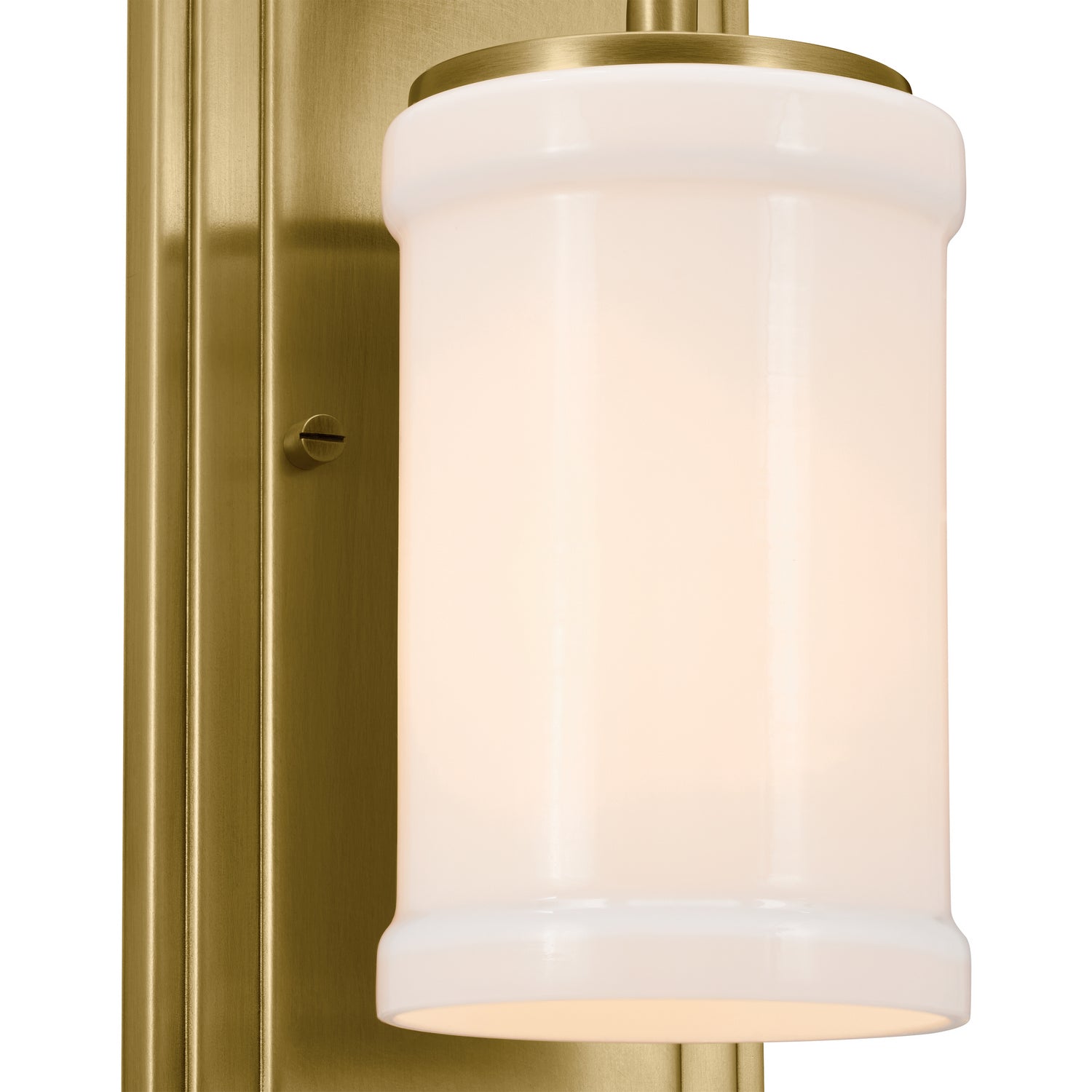 KICHLER 52454NBR Vetivene 12" 1 Light Wall Sconce Natural Brass