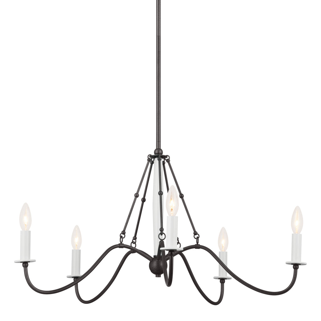 KICHLER 52455AVI Freesia 31.25" 5 Light Chandelier Anvil Iron