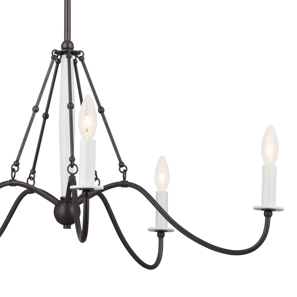 KICHLER 52455AVI Freesia 31.25" 5 Light Chandelier Anvil Iron