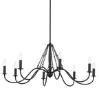 KICHLER 52456BKT Freesia 38" 8 Light Chandelier Textured Black