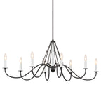 KICHLER 52457AVI Freesia 44" 8 Light Oval Chandelier Anvil Iron