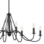 KICHLER 52457BKT Freesia 44" 8 Light Oval Chandelier Textured Black
