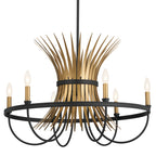 KICHLER 52458BK Felicity 29" 6 Light Chandelier Black