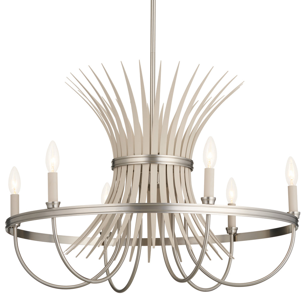 KICHLER 52458NI Felicity 29" 6 Light Chandelier Brushed Nickel