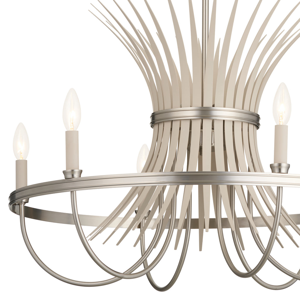 KICHLER 52458NI Felicity 29" 6 Light Chandelier Brushed Nickel