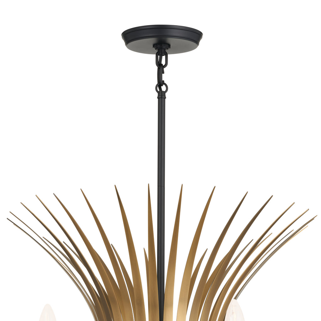 KICHLER 52459BK Felicity 37" 9 Light Chandelier Black