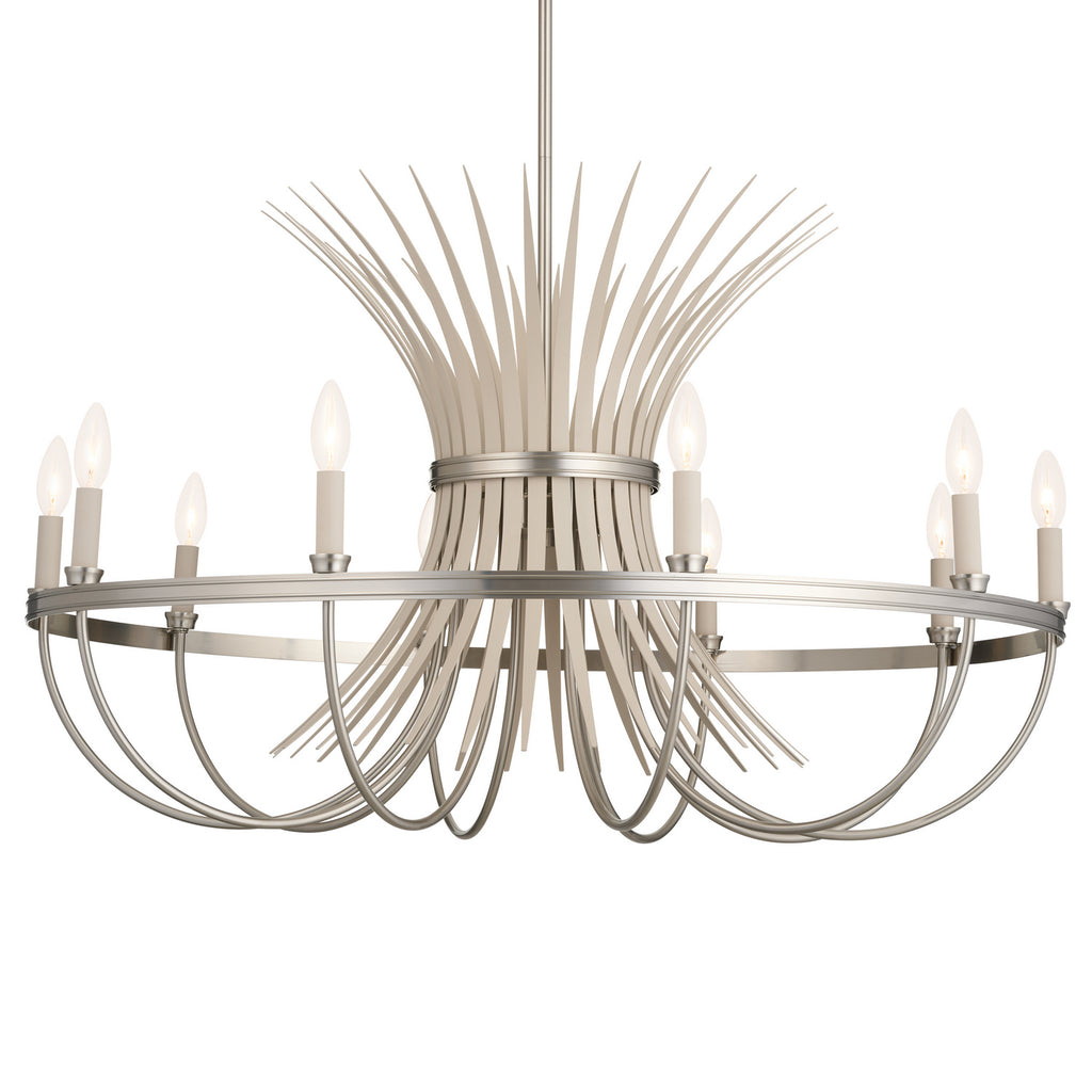 KICHLER 52459NI Felicity 37" 9 Light Chandelier Brushed Nickel