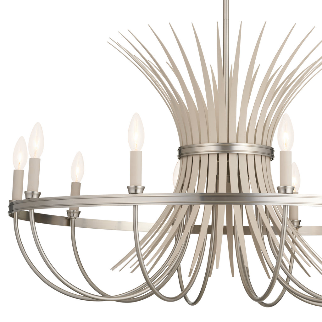 KICHLER 52459NI Felicity 37" 9 Light Chandelier Brushed Nickel