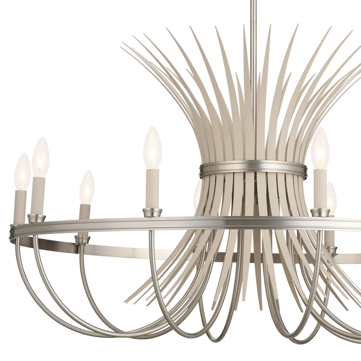 KICHLER 52459NI Felicity 37" 9 Light Chandelier Brushed Nickel