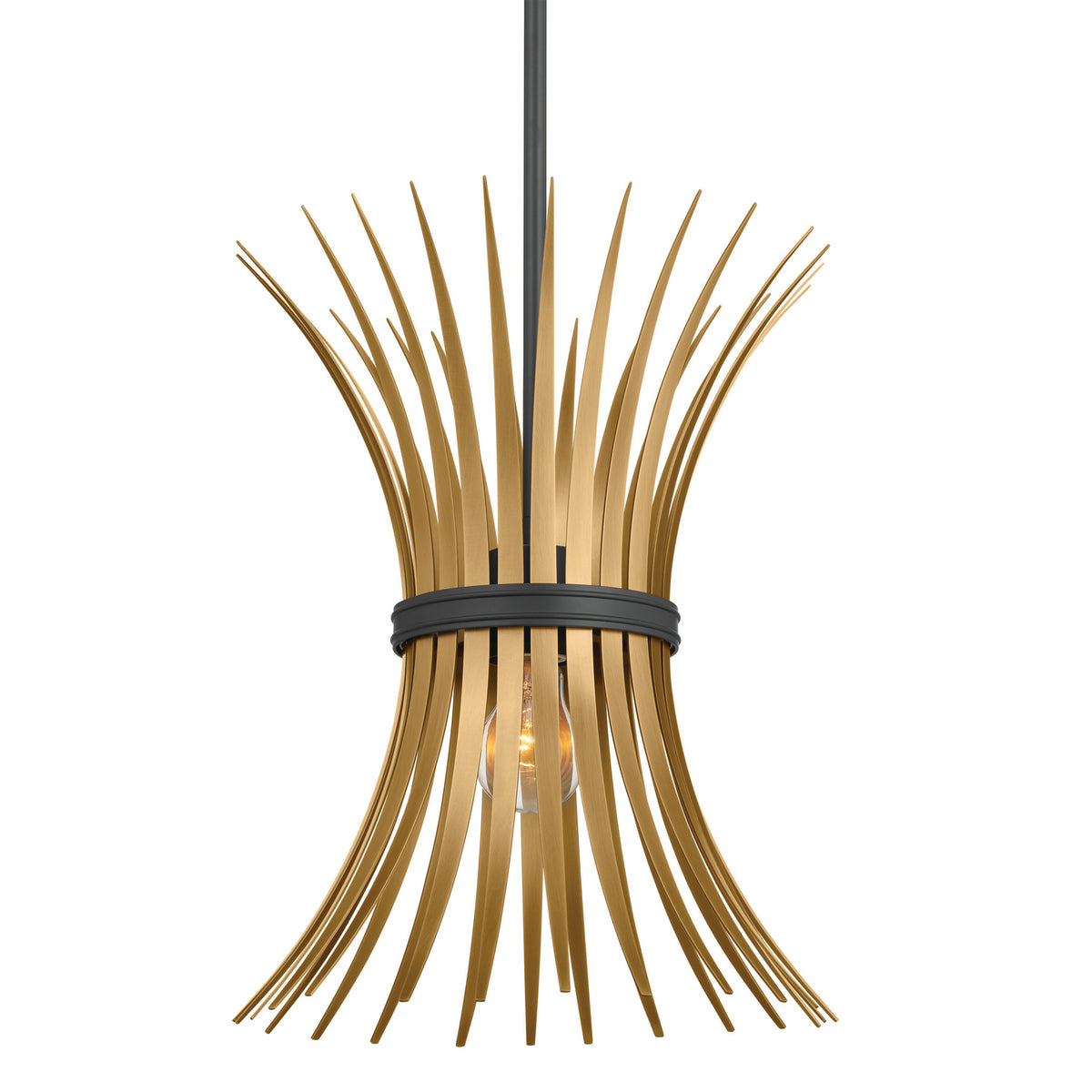 KICHLER 52460BK Felicity 12.5" 1 Light Pendant Black