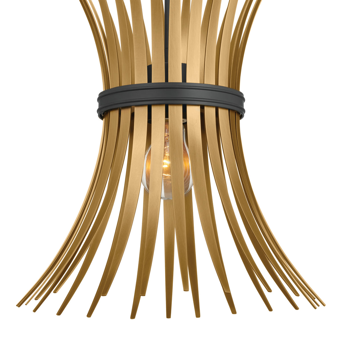 KICHLER 52460BK Felicity 12.5" 1 Light Pendant Black
