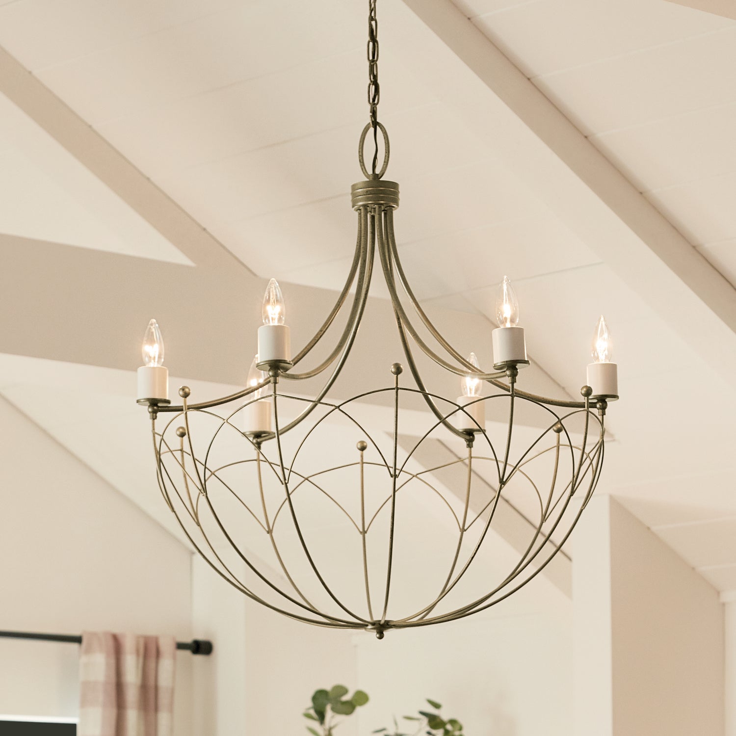 KICHLER 52462CHZ Topiary 30" 6 Light Chandelier Character Bronze
