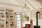 KICHLER 52462CHZ Topiary 30" 6 Light Chandelier Character Bronze