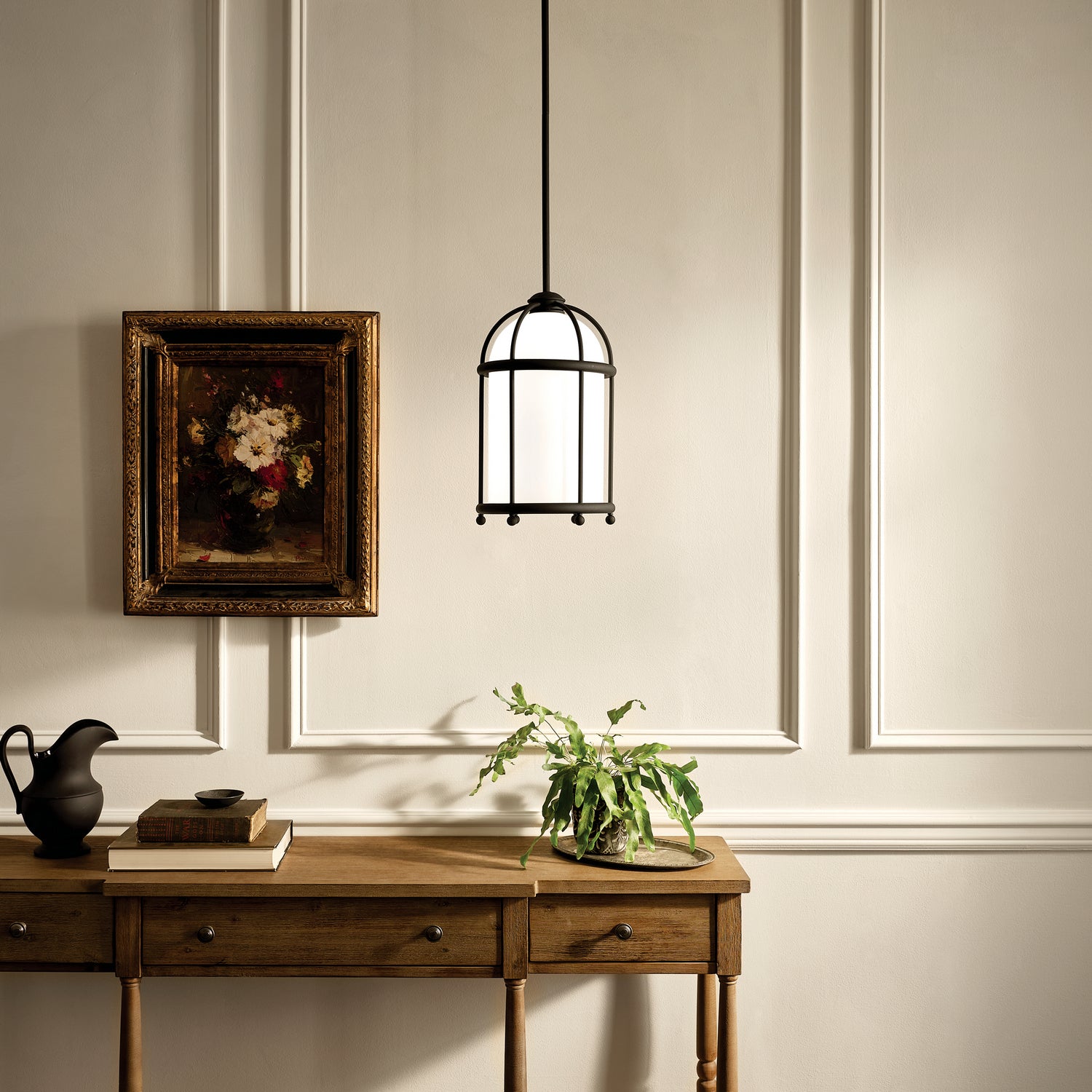 KICHLER 52464BKT Topiary 10" 1 Light Pendant Textured Black