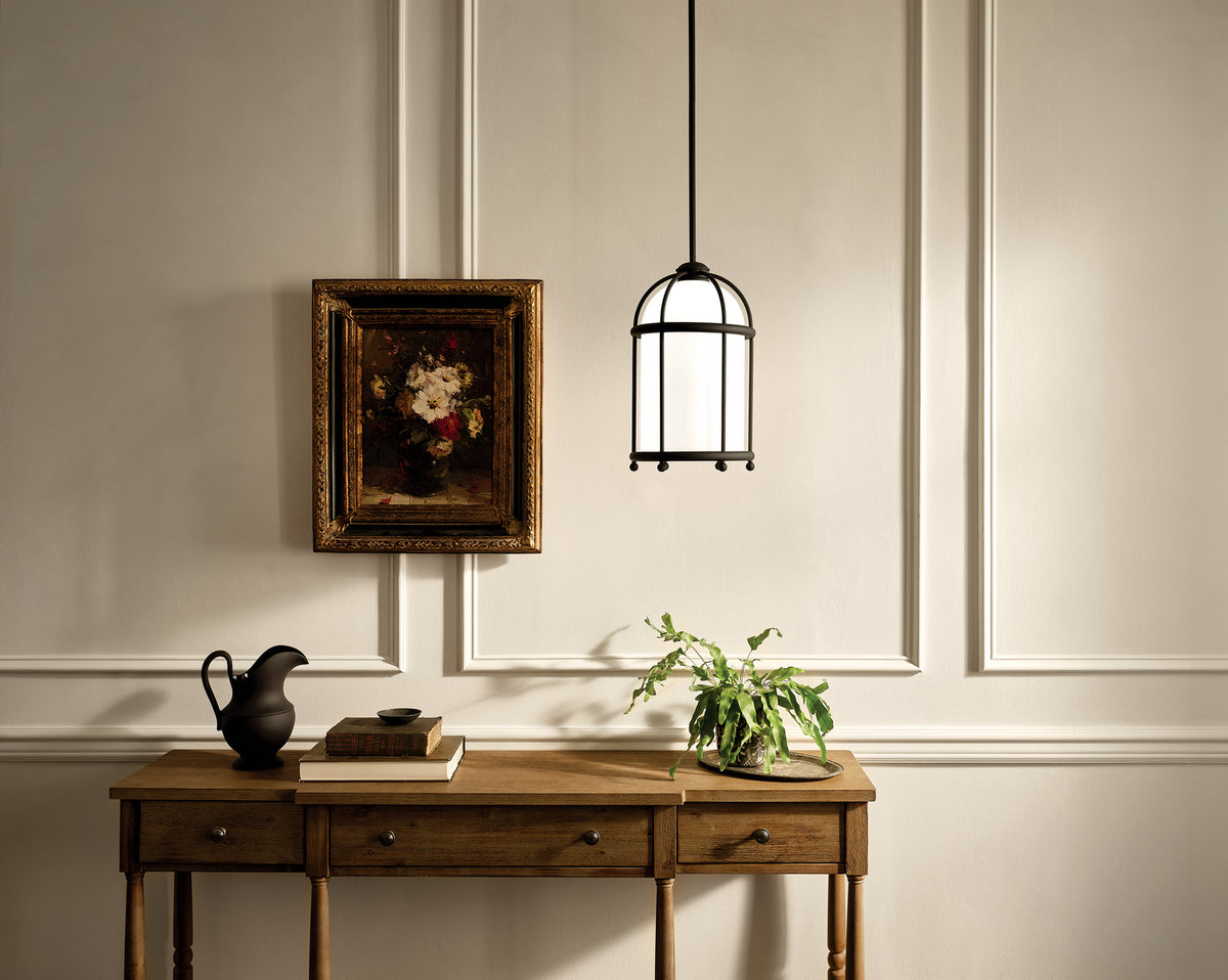 KICHLER 52464BKT Topiary 10" 1 Light Pendant Textured Black