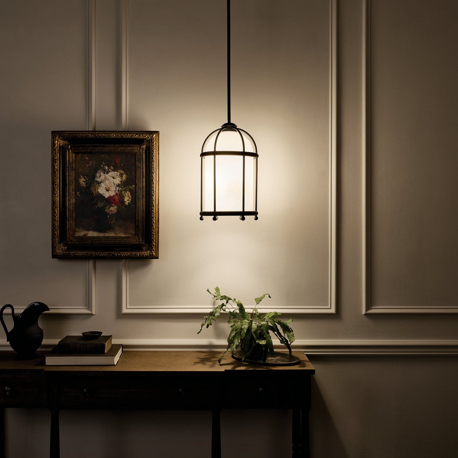 KICHLER 52464BKT Topiary 10" 1 Light Pendant Textured Black