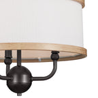 KICHLER 52465AVI Heddle 15" 3 Light Convertible Chandelier Anvil Iron